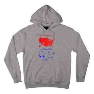 Merry Christmas America And Happy Holidays New President Tall Hoodie