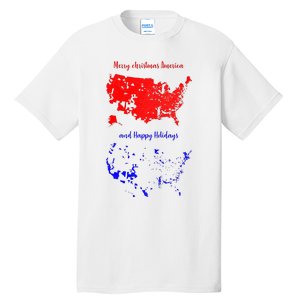 Merry Christmas America And Happy Holidays New President Tall T-Shirt