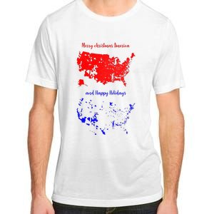 Merry Christmas America And Happy Holidays New President Adult ChromaSoft Performance T-Shirt