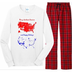 Merry Christmas America And Happy Holidays New President Long Sleeve Pajama Set