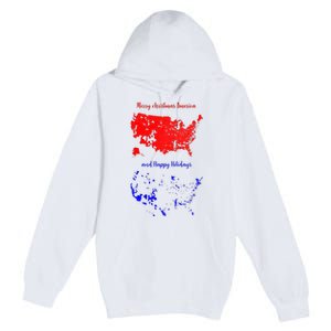 Merry Christmas America And Happy Holidays New President Premium Pullover Hoodie