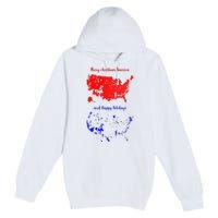 Merry Christmas America And Happy Holidays New President Premium Pullover Hoodie