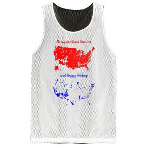 Merry Christmas America And Happy Holidays New President Mesh Reversible Basketball Jersey Tank