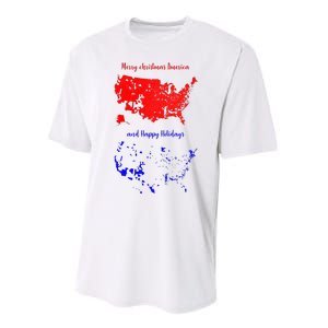 Merry Christmas America And Happy Holidays New President Performance Sprint T-Shirt