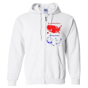 Merry Christmas America And Happy Holidays New President Full Zip Hoodie