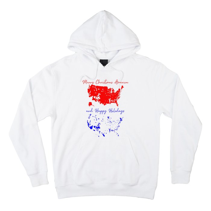 Merry Christmas America And Happy Holidays 2024 Usa Funny Hoodie