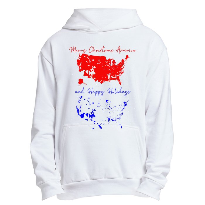 Merry Christmas America And Happy Holidays 2024 Usa Funny Urban Pullover Hoodie