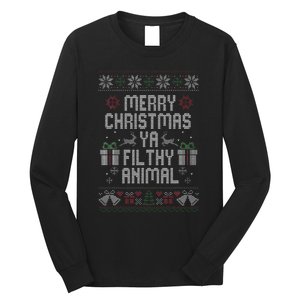 Merry Christmas Animal Filthy Ya Xmas Pajama Long Sleeve Shirt