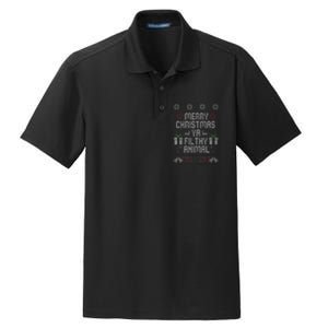 Merry Christmas Animal Filthy Ya Xmas Pajama Dry Zone Grid Polo