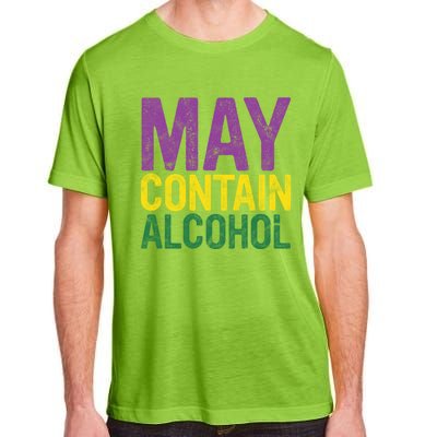 May Contain Alcohol Gift Joke Mardi Gras Masquerade Parade Funny Gift Adult ChromaSoft Performance T-Shirt