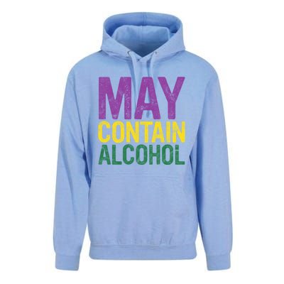 May Contain Alcohol Gift Joke Mardi Gras Masquerade Parade Funny Gift Unisex Surf Hoodie