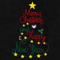 Merry Christmas And Happy New Year Ladies PosiCharge Tri-Blend Wicking Tank