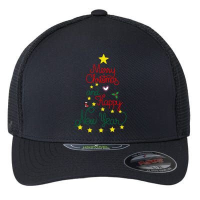 Merry Christmas And Happy New Year Flexfit Unipanel Trucker Cap