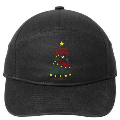 Merry Christmas And Happy New Year 7-Panel Snapback Hat