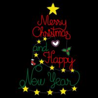 Merry Christmas And Happy New Year Drawstring Bag