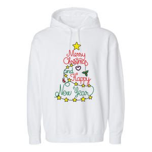 Merry Christmas And Happy New Year Garment-Dyed Fleece Hoodie