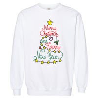 Merry Christmas And Happy New Year Garment-Dyed Sweatshirt