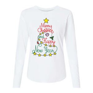 Merry Christmas And Happy New Year Womens Cotton Relaxed Long Sleeve T-Shirt