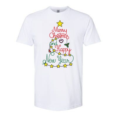 Merry Christmas And Happy New Year Softstyle® CVC T-Shirt