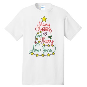 Merry Christmas And Happy New Year Tall T-Shirt