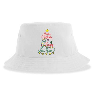 Merry Christmas And Happy New Year Sustainable Bucket Hat