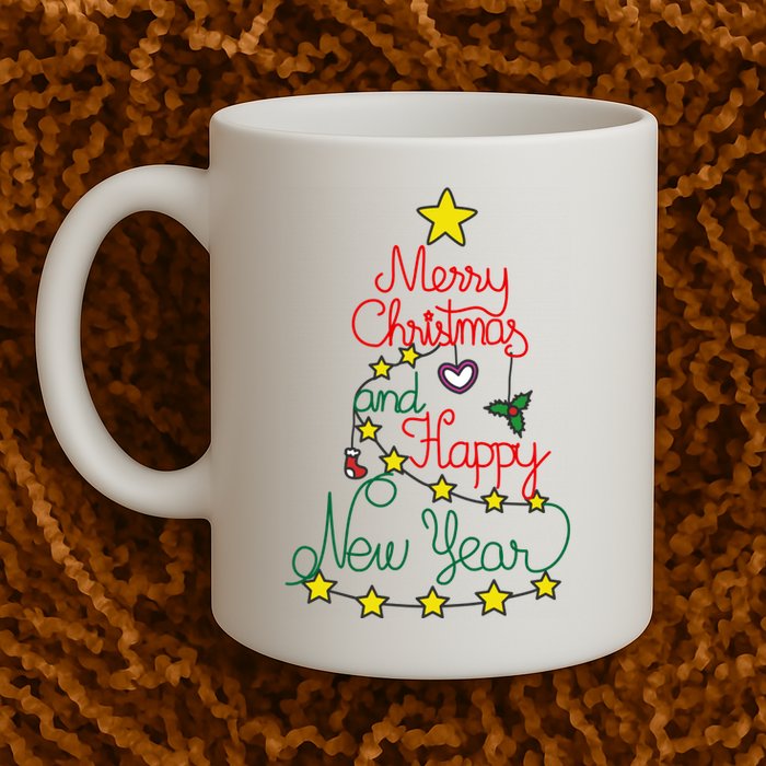 Merry Christmas And Happy New Year Coffee Mug