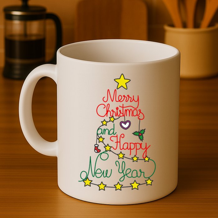 Merry Christmas And Happy New Year Coffee Mug