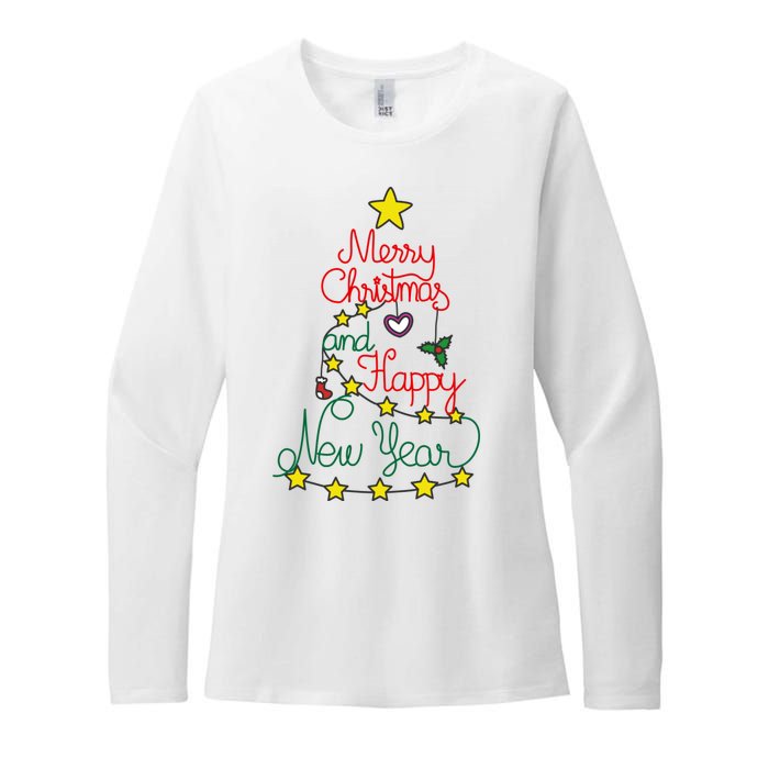 Merry Christmas And Happy New Year Womens CVC Long Sleeve Shirt