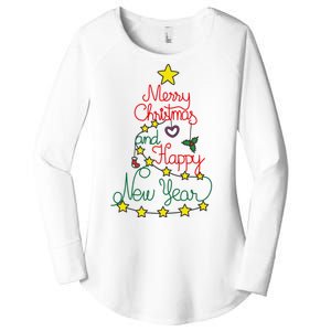 Merry Christmas And Happy New Year Women's Perfect Tri Tunic Long Sleeve Shirt