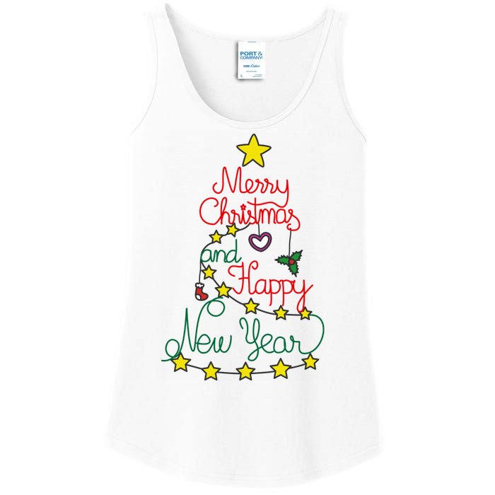 Merry Christmas And Happy New Year Ladies Essential Tank