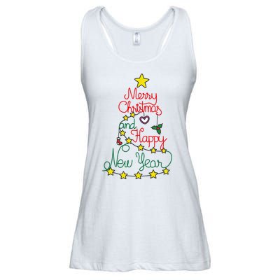 Merry Christmas And Happy New Year Ladies Essential Flowy Tank
