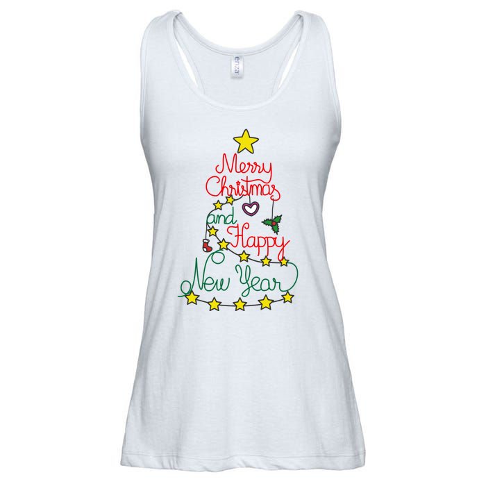Merry Christmas And Happy New Year Ladies Essential Flowy Tank