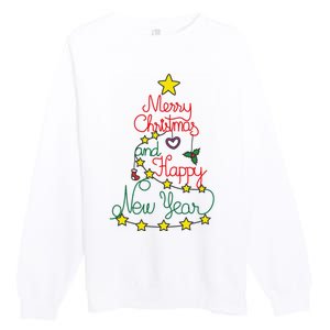 Merry Christmas And Happy New Year Premium Crewneck Sweatshirt