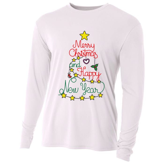 Merry Christmas And Happy New Year Cooling Performance Long Sleeve Crew