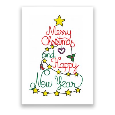 Merry Christmas And Happy New Year Poster