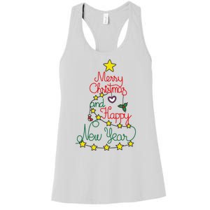 Merry Christmas And Happy New Year Women's Racerback Tank