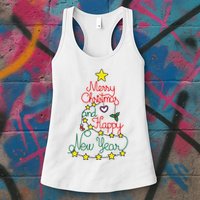 Merry Christmas And Happy New Year Womens Tank Top