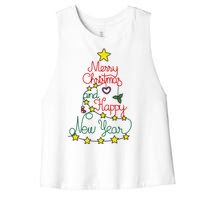 Merry Christmas And Happy New Year Women's Racerback Cropped Tank