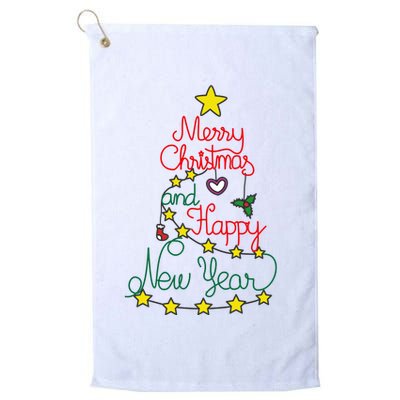 Merry Christmas And Happy New Year Golf Towel