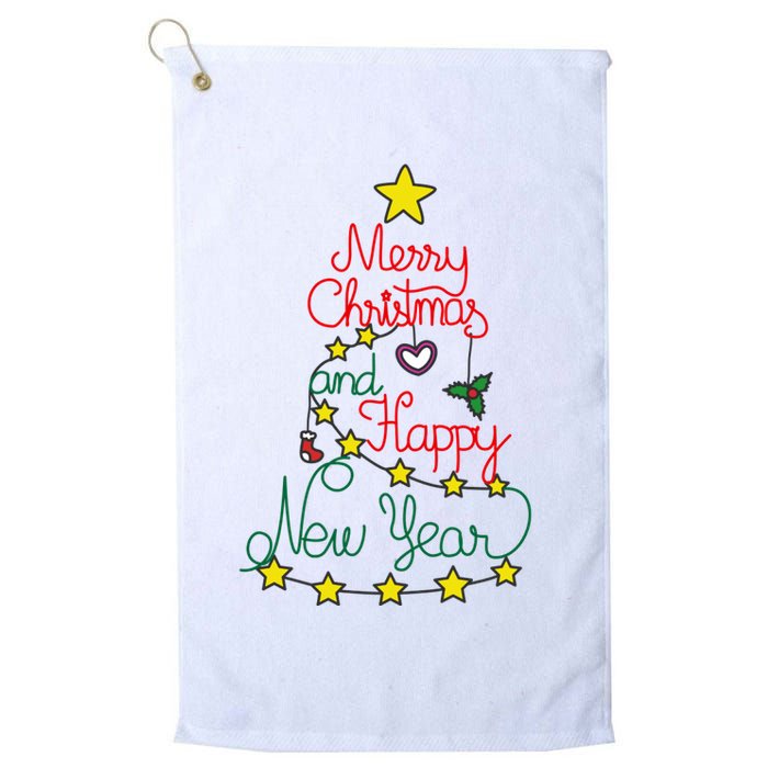 Merry Christmas And Happy New Year Golf Towel