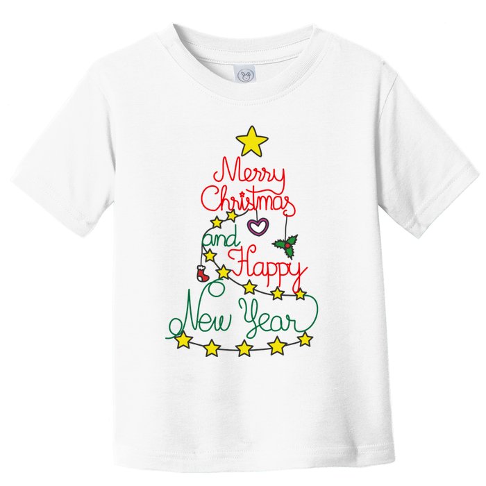 Merry Christmas And Happy New Year Toddler T-Shirt