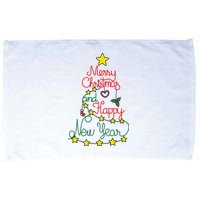 Merry Christmas And Happy New Year Microfiber Hand Towel