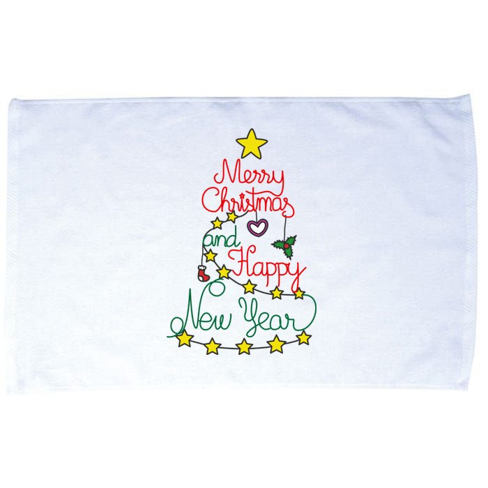 Merry Christmas And Happy New Year Microfiber Hand Towel