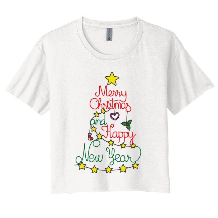 Merry Christmas And Happy New Year Crop Top