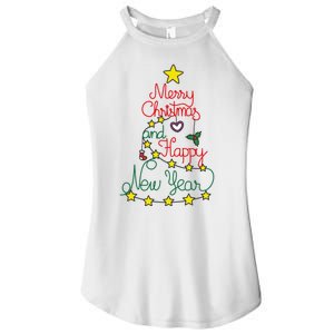 Merry Christmas And Happy New Year Women's Perfect Tri Rocker Tank