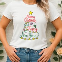 Merry Christmas And Happy New Year Womens T-Shirt