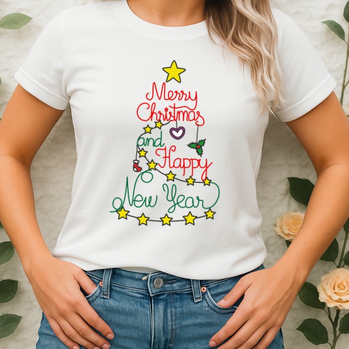 Merry Christmas And Happy New Year Womens T-Shirt