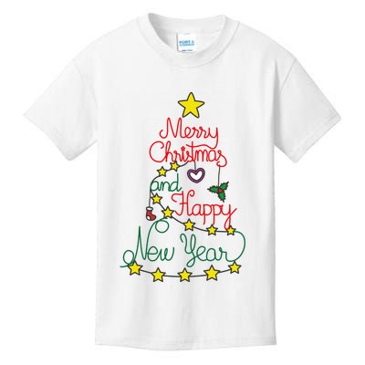 Merry Christmas And Happy New Year Kids T-Shirt