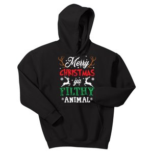 Merry Christmas Animal Filthy Ya Xmas Pajama Kids Hoodie