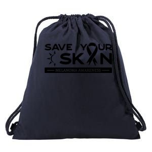 Melanoma Cancer Awareness Save Your Skin Drawstring Bag